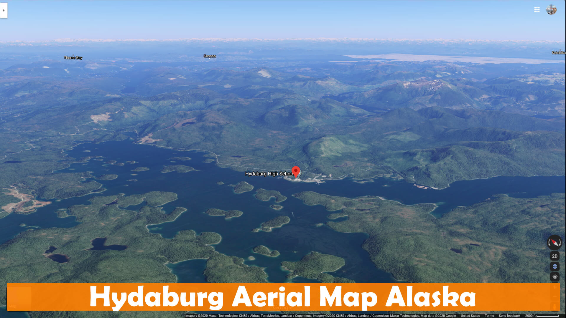 Hydaburg Aerial Map Alaska